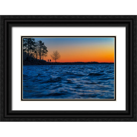 Hartwell Sunset Stance Black Ornate Wood Framed Art Print with Double Matting by Malone, Will