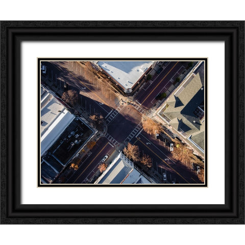 Intersection Above Black Ornate Wood Framed Art Print with Double Matting by Malone, Will
