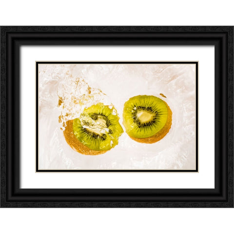 Kiwi Splash 2 Black Ornate Wood Framed Art Print with Double Matting by Malone, Will