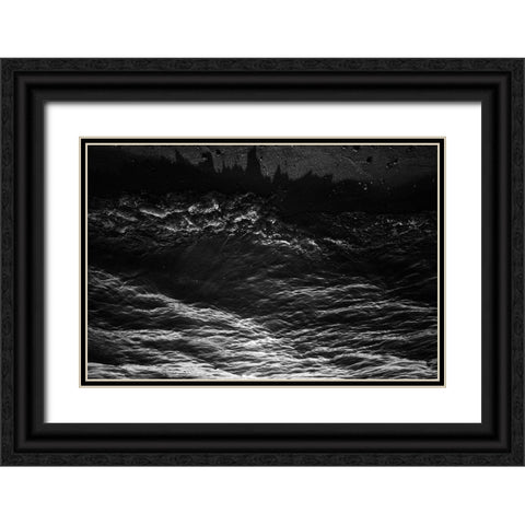 Lake Waves Black Ornate Wood Framed Art Print with Double Matting by Malone, Will