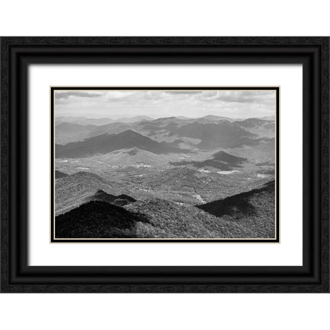 Monochrome Mountains Black Ornate Wood Framed Art Print with Double Matting by Malone, Will