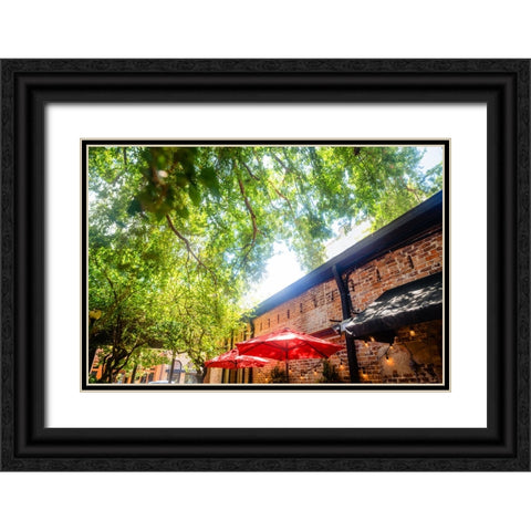 Patio Black Ornate Wood Framed Art Print with Double Matting by Malone, Will