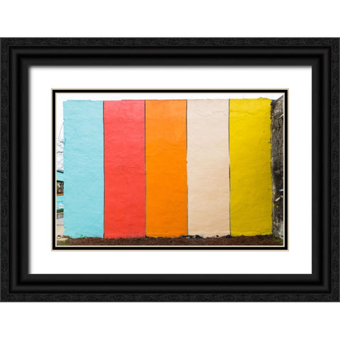 Picnic Mural 2 Watermark Black Ornate Wood Framed Art Print with Double Matting by Malone, Will