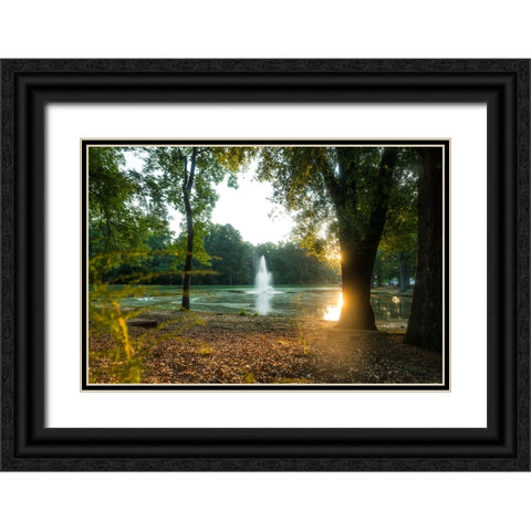 Presbyterian Pond 3 Black Ornate Wood Framed Art Print with Double Matting by Malone, Will