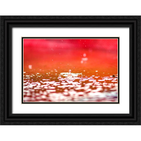 Red Black Ornate Wood Framed Art Print with Double Matting by Malone, Will