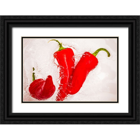 Red Hot 5 Black Ornate Wood Framed Art Print with Double Matting by Malone, Will