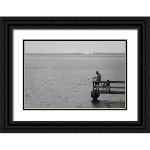 Roll Tide Black Ornate Wood Framed Art Print with Double Matting by Malone, Will