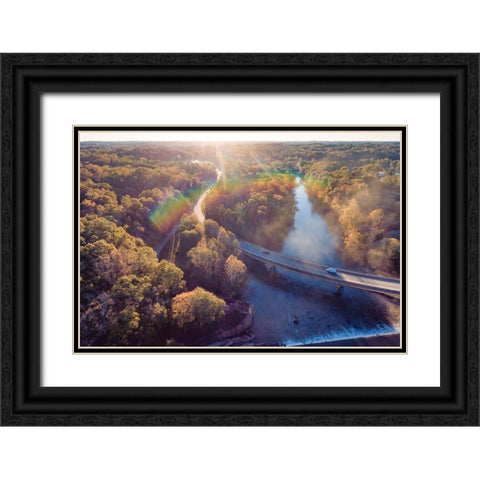 Saluda River Black Ornate Wood Framed Art Print with Double Matting by Malone, Will