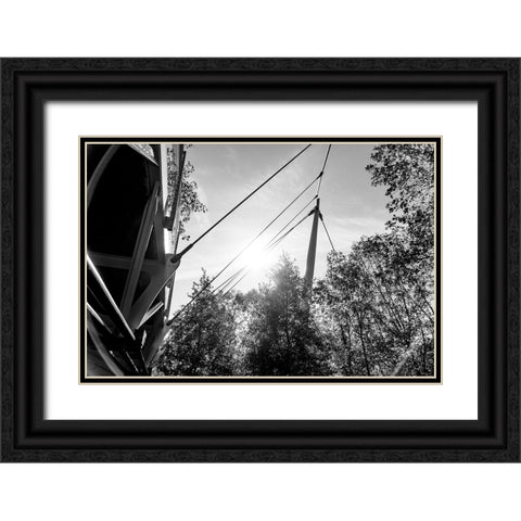 Suspension BW Black Ornate Wood Framed Art Print with Double Matting by Malone, Will