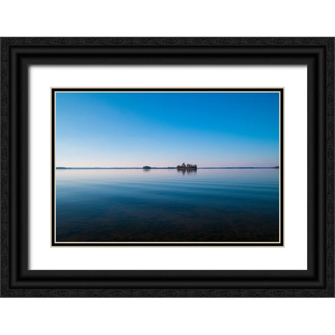Two Islands Wide Black Ornate Wood Framed Art Print with Double Matting by Malone, Will