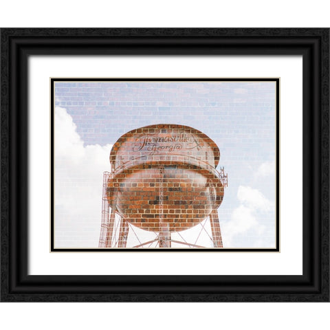 Watertower Black Ornate Wood Framed Art Print with Double Matting by Malone, Will