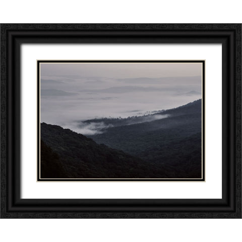 Wave of Fog Black Ornate Wood Framed Art Print with Double Matting by Malone, Will
