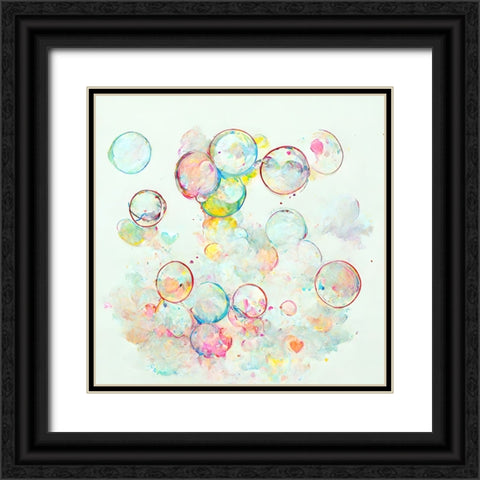 Bubbles 10 Black Ornate Wood Framed Art Print with Double Matting by Screendoor