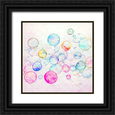 Bubbles 11 Black Ornate Wood Framed Art Print with Double Matting by Screendoor