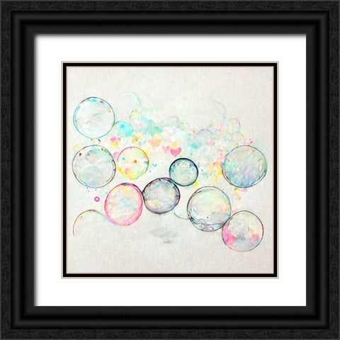 Bubbles 15 Black Ornate Wood Framed Art Print with Double Matting by Screendoor