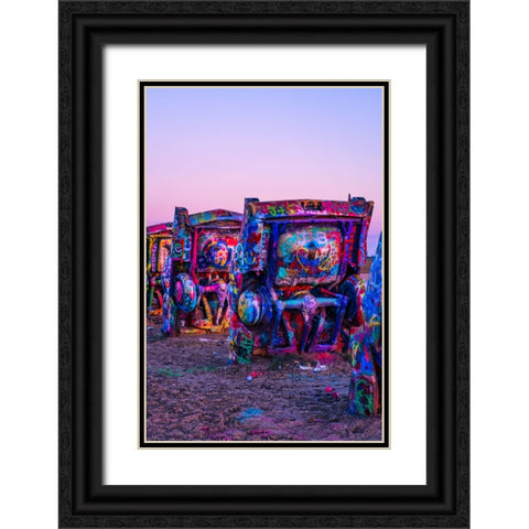 Cadillac Ranch 11 Black Ornate Wood Framed Art Print with Double Matting by Malone, Will