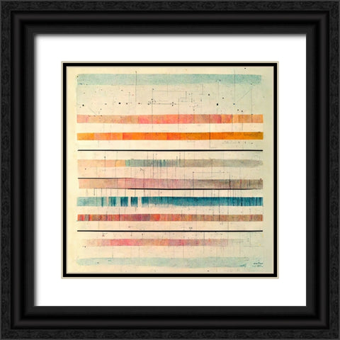 Dancing Filmstrip 3 Black Ornate Wood Framed Art Print with Double Matting by Screendoor