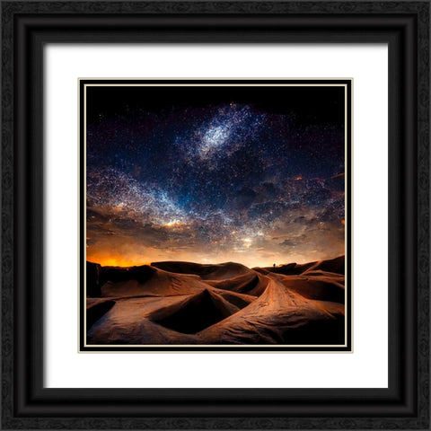 Dune Sea 3 Black Ornate Wood Framed Art Print with Double Matting by Screendoor