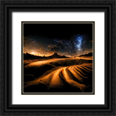 Dune Sea 4 Black Ornate Wood Framed Art Print with Double Matting by Screendoor