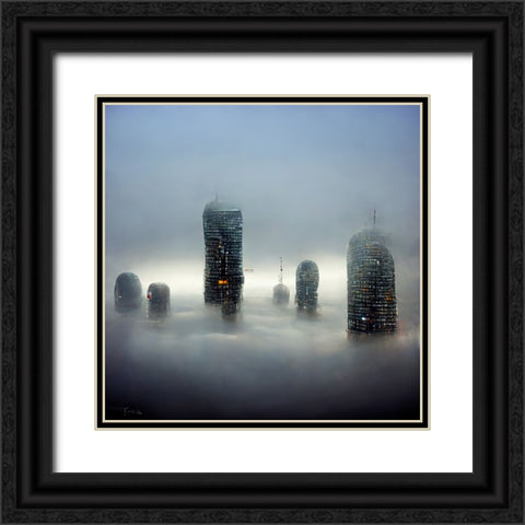 Engulfed in Fog 2 Black Ornate Wood Framed Art Print with Double Matting by Screendoor