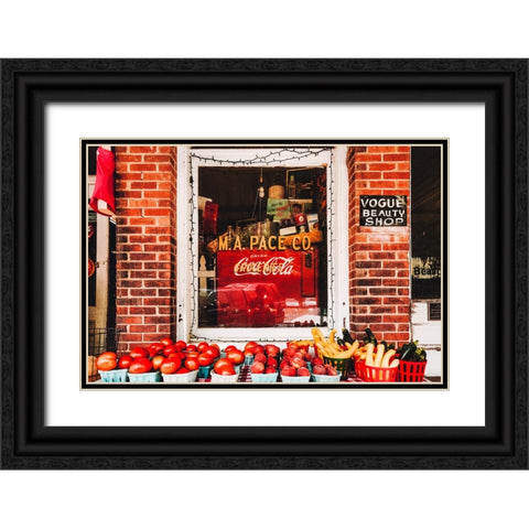 Saluda Market Black Ornate Wood Framed Art Print with Double Matting by Malone, Will