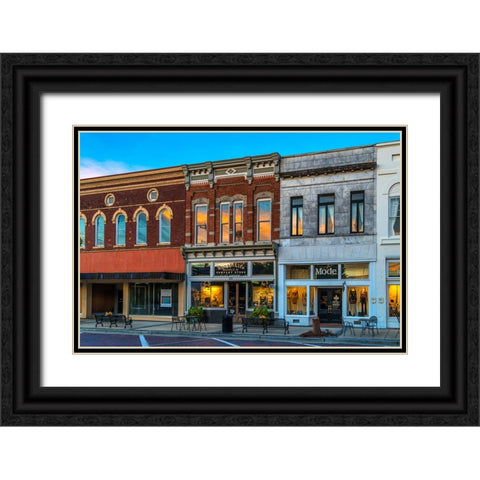 Sunrise on Broad Street 3 Black Ornate Wood Framed Art Print with Double Matting by Malone, Will