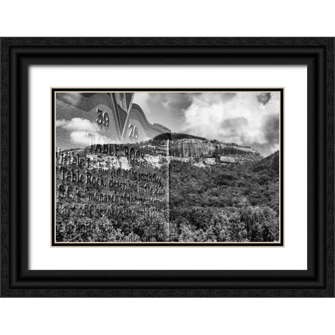 Table Rock II Black Ornate Wood Framed Art Print with Double Matting by Malone, Will