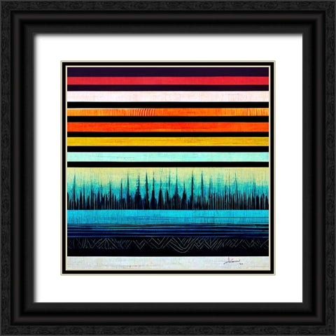 Waveform 10 Black Ornate Wood Framed Art Print with Double Matting by Screendoor