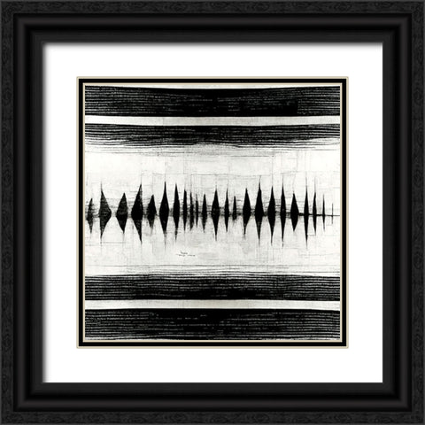 Waveform 3 Black Ornate Wood Framed Art Print with Double Matting by Screendoor