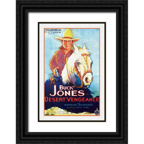 Buck Jones Desert Vengeance Black Ornate Wood Framed Art Print with Double Matting by Screendoor