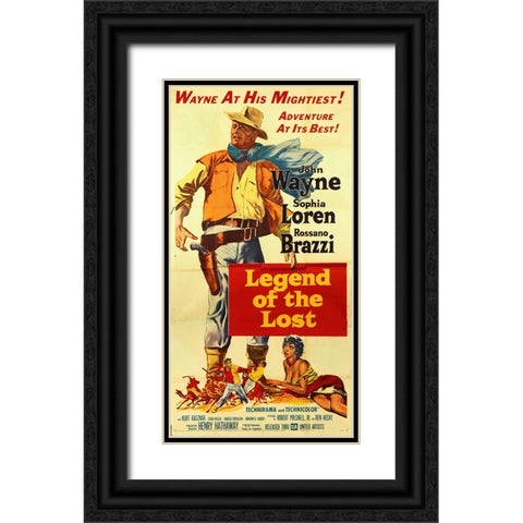 Legend of The Lost Black Ornate Wood Framed Art Print with Double Matting by Screendoor
