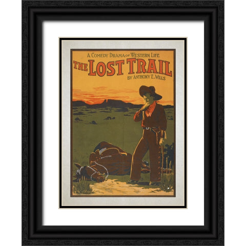 The Lost Trail Black Ornate Wood Framed Art Print with Double Matting by Screendoor