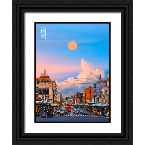 Cumulus in Japan 4 Black Ornate Wood Framed Art Print with Double Matting by Orozco, Danner