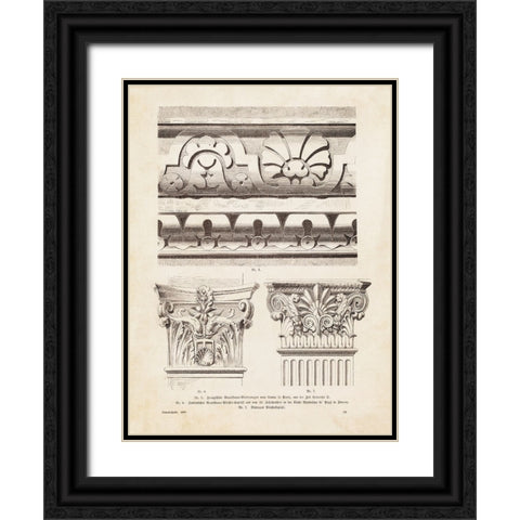 Architectural Ornament - II Black Ornate Wood Framed Art Print with Double Matting by CAG