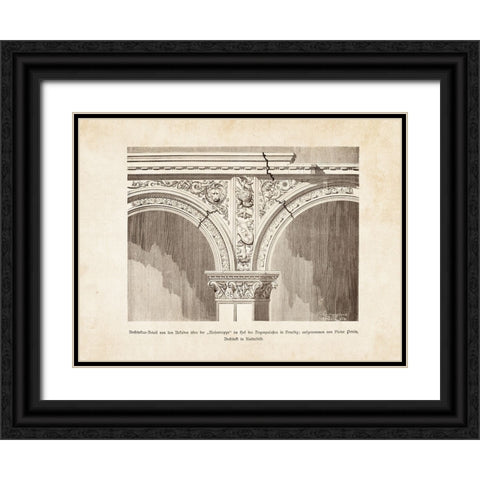 Architectural Ornament - VIII Black Ornate Wood Framed Art Print with Double Matting by CAG