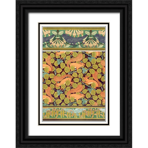 Decoration And Ornament - III Black Ornate Wood Framed Art Print with Double Matting by CAG