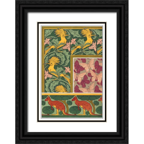 Decoration And Ornament - VI Black Ornate Wood Framed Art Print with Double Matting by CAG