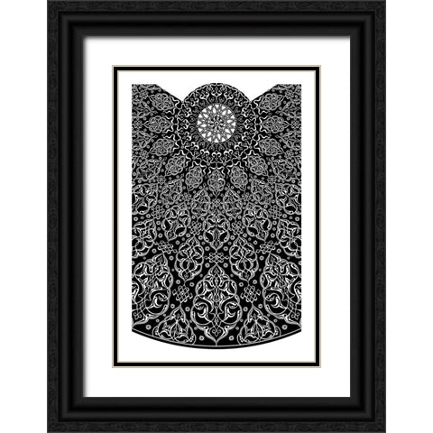 Decoration And Ornament - VII Black Ornate Wood Framed Art Print with Double Matting by CAG