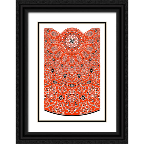 Decoration And Ornament - VIII Black Ornate Wood Framed Art Print with Double Matting by CAG