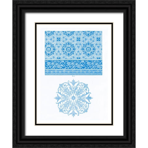 Vintage Pattern II Black Ornate Wood Framed Art Print with Double Matting by Gewerbehalle