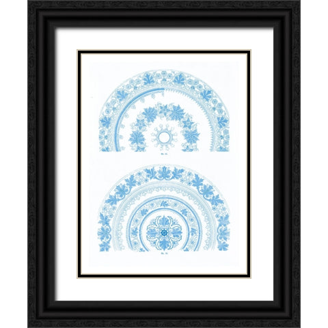 Vintage Pattern VI Black Ornate Wood Framed Art Print with Double Matting by Gewerbehalle