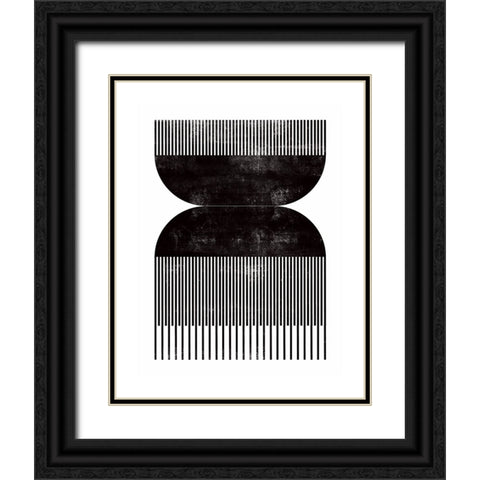 Comb - I Black Ornate Wood Framed Art Print with Double Matting by CAG