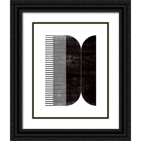 Comb - III Black Ornate Wood Framed Art Print with Double Matting by CAG
