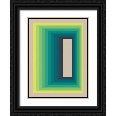 Chroma I Black Ornate Wood Framed Art Print with Double Matting by CAG