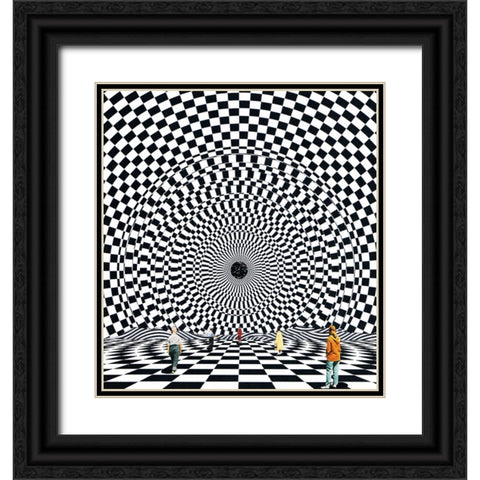 Vision Black Ornate Wood Framed Art Print with Double Matting by Wonder, Howie