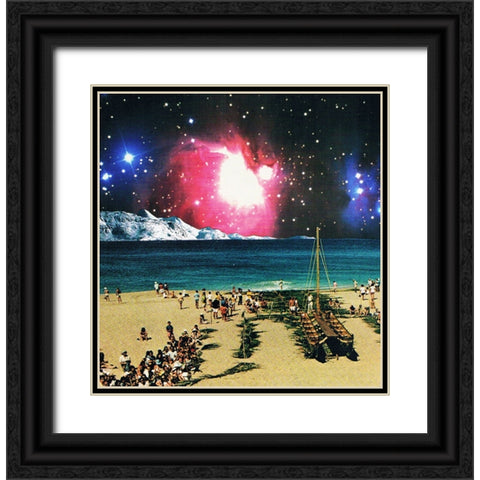 Vacation Black Ornate Wood Framed Art Print with Double Matting by Wonder, Howie