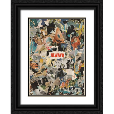 Always Black Ornate Wood Framed Art Print with Double Matting by Wonder, Howie