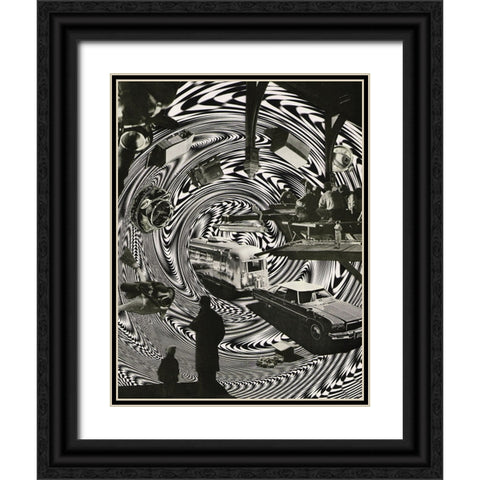 Spin Black Ornate Wood Framed Art Print with Double Matting by Wonder, Howie