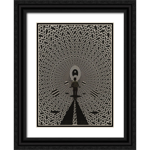 Time Span Black Ornate Wood Framed Art Print with Double Matting by Wonder, Howie