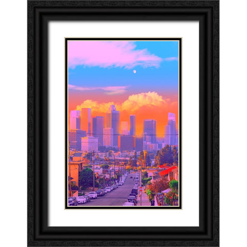 Fire Sunset Black Ornate Wood Framed Art Print with Double Matting by Orozco, Danner